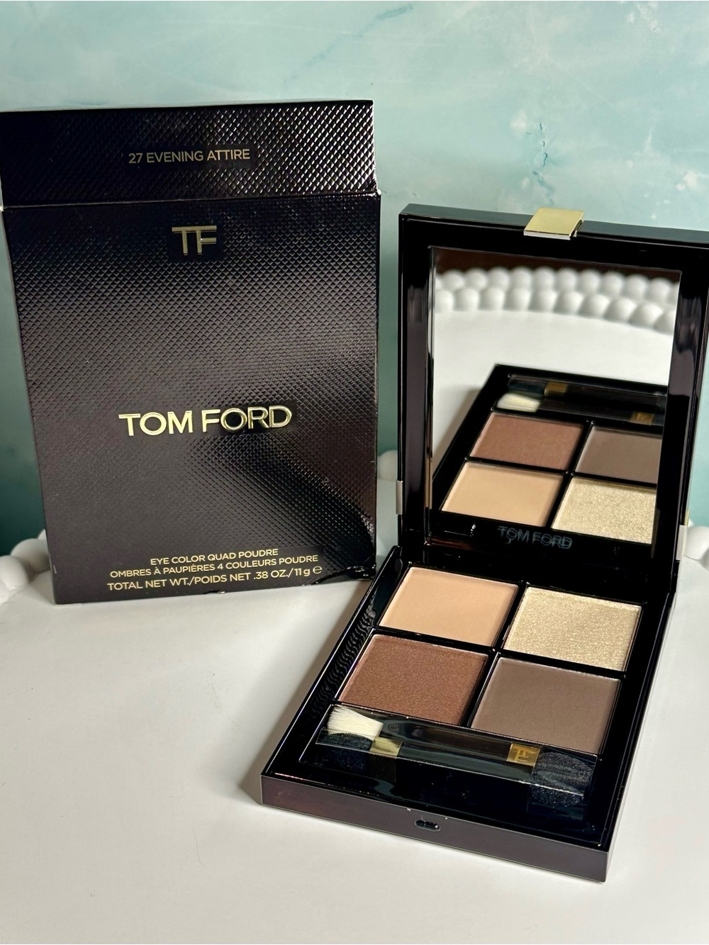 TOM FORD Runway Eye Color Quad Poudre Eyeshadow Palette - 27 Evening Attire NEW